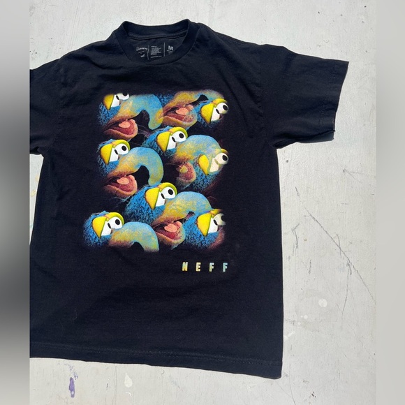 Men's Disney x Neff Black Muppets T-Shirt M Cartoon Jim Henson Gonzo Animal Art - Picture 5 of 10